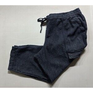 Old Navy Linen Blend Crop Utility Cargo Pants Stripe Size 2XL E5007